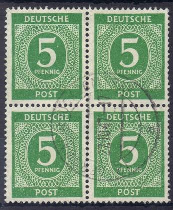 915b 4er-Block Vollstempel