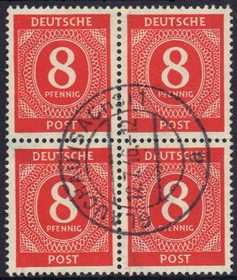 917a 4er-Block Vollstempel