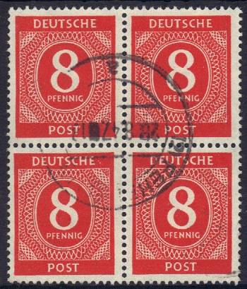 917a 4er-Block Vollstempel