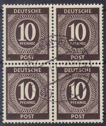 918a 4er-Block Vollstempel