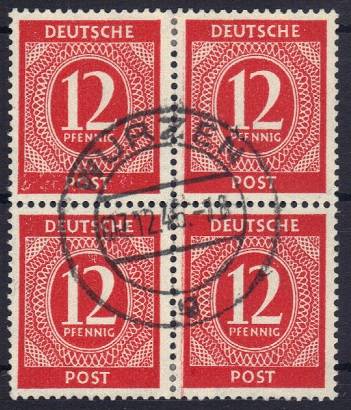 919a 4er-Block Vollstempel