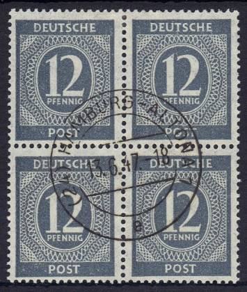 920a 4er-Block Vollstempel