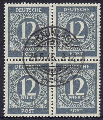 920a 4er-Block Vollstempel