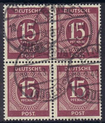 921a 4er-Block Vollstempel