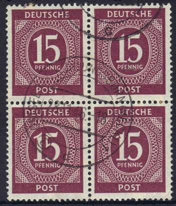 921a 4er-Block Vollstempel