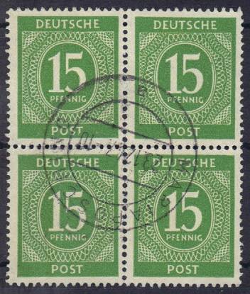 922a 4er-Block Vollstempel