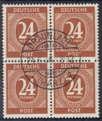 925a 4er-Block Vollstempel