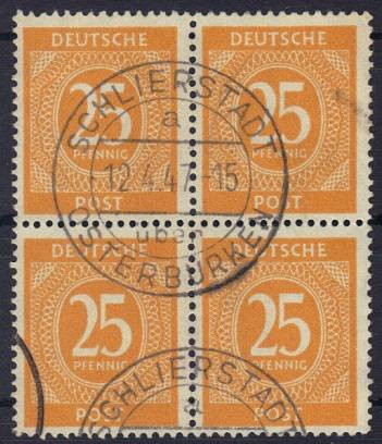 927 4er-Block Vollstempel