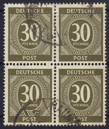 928a 4er-Block Vollstempel