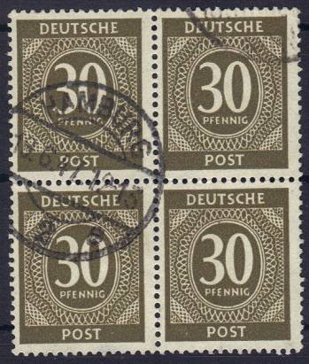928a 4er-Block Vollstempel