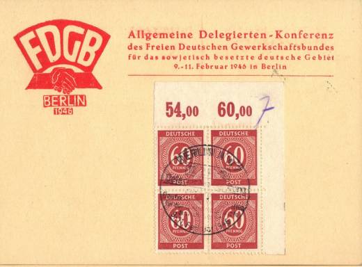 933a 4er P EOR Vollstempel auf Vorlagekarte!!!