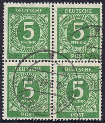 915a 4er-Block Vollstempel