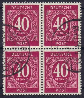 929aa 4er-Block Vollstempel