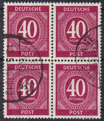 929aa 4er-Block Vollstempel
