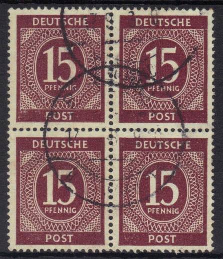 921b 4er-Block Vollstempel, Befund Schlegel BPP!!!RRR