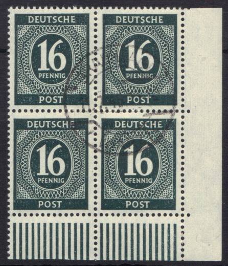 923a 4er W EUR Vollstempel, Befund BPP !!!RRR