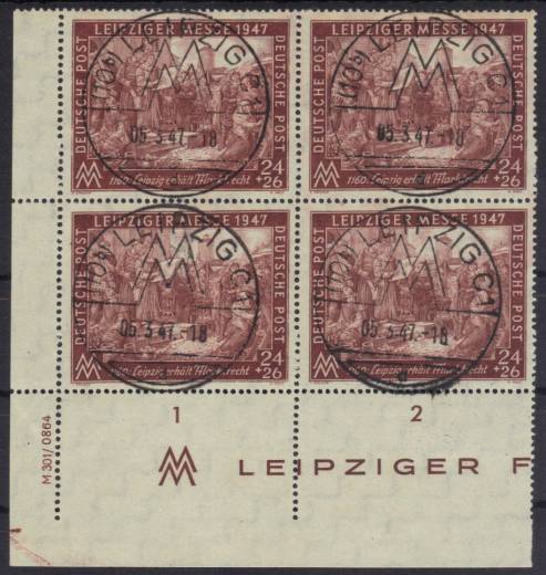 941 CZ DV Type 2c im 4er P EUL Vollstempel !!!RRR