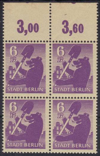 SBZ Nr. 2 A 4er P OR dgz Verschnitt !!RR