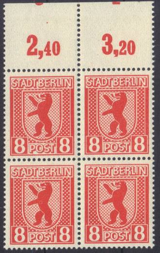 SBZ Nr. 3 A 4er P OR dgz Verschnitt !!RR