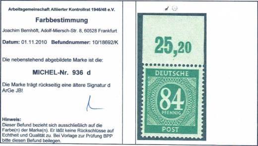 936d P OR, sign. ArGe Bernhöft