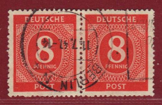 917aa waag. Paar mit Ruffzähnung, Vollstempel BERLIN