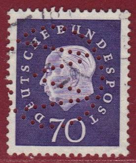 BRD Nr. 306 mit Firmenlochung / Perfin * M *