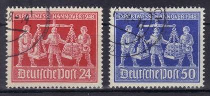 969 - 970 Satz Exportmesse Hannover 1948 mit Tagesstempel