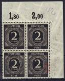 912b PF F20 4er P EOR mit stark verschmutztem Druck, Rarität!!! 