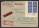 Portostufenrarität! Reco-Rück-Eil-Land MeF 934c 4er P EUL, Dorsten-Hervest / Kaltenhausen 8.4.48, Befund Schlegel BPP