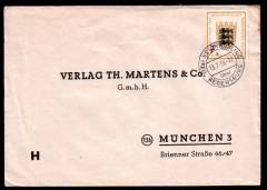 BRD EF Nr.212 Landpoststempel Neutraubling über Regensburg