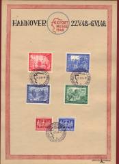FDC Gedenkblatt 969-970 EXPO Hannover 1948 Din A4