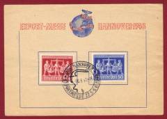 Letzttags Sonderkarte Kennbuchst. b 969-970 EXPO Hannover 1948