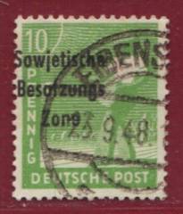 SBZ Nr. 185 mit stark versetzem Aufdruck