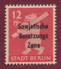 SBZ Nr. 204 A m. Aufdruckabklatsch