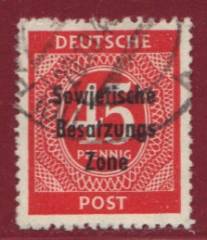 SBZ Nr. 209 mit Nähmaschinenzähnung