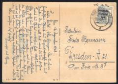 SBZ Nr. 186 EF Postkarte Dresden, Stilleben, Rosen