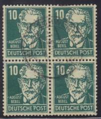SBZ Nr. 215 4er-Block m. Vollstempel