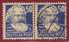 SBZ Nr. 224 waag Paar m. Vollstempel