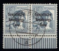 SBZ Nr. 186 W UR Paar Vollstempel Elsterberg