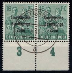 SBZ Nr. 188 P UR Paar Vollstempel Elsterberg
