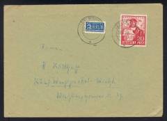 Bizone Nr. 104 EF a. Fernbrief Bohmte,Hannovermesse 1949