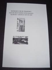 CEPT Belgien Nr. 2144-2145 Schwarzdruck mit amtl. Prägesiegel!