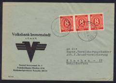 MeF Nr.917 (3) auf Firmenfernbrief (VR-Bank) 1.GS  / Immenstadt 5.7.46