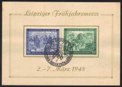 Sonderkarte Leipziger Frühjahrsmesse 1948 mit Nr.968c