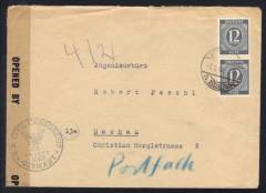 MeF Nr.920 (2) auf Fernbrief 1.GS mit Zensur / DR-Altstempel Büderich 7.1.47