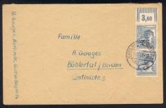 MeF Nr.947 (2) W OR auf Fernbrief 1.GS / Karlsruhe 28.5.47