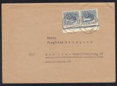 MeF Nr.947 (2) P SR auf Fernbrief 1.GS / Krefeld 17.6.48