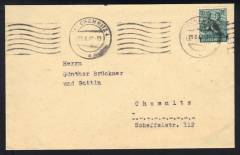 EF Nr.949 auf Ortsbrief 1.GS / Chemnitz 29.8.47
