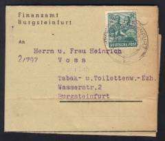 EF Nr.949 auf kleinem Amtsfaltbrief 1.GS innerhalb von Burgsteinfurt 16.9.47