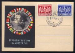 Letzttags Sonderkarte Kennb. d 969-970 EXPO Hannover 1948